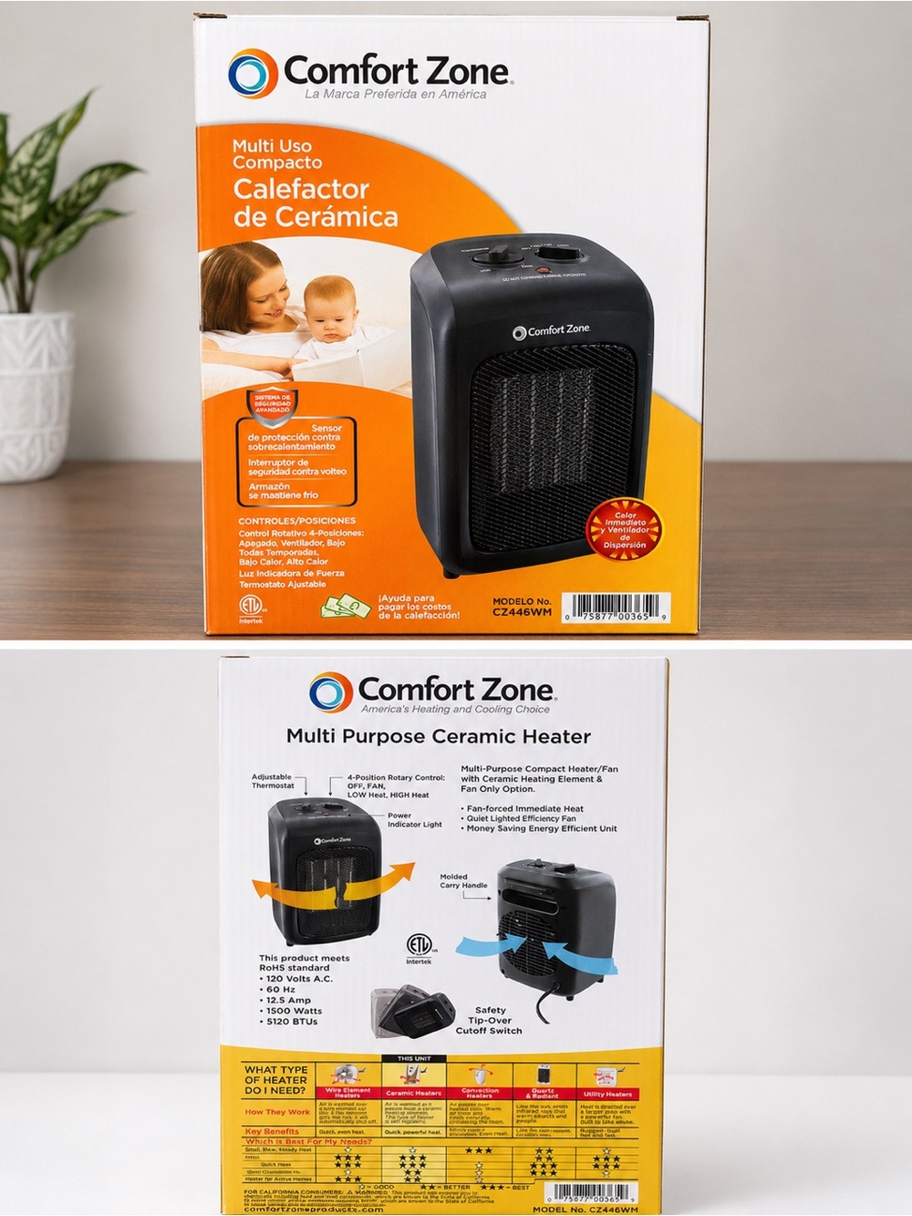 New Comfort Zone Multi-Purpose Space Heater